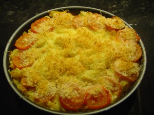 Dinner 1/1/10 Veg and Pasta Bake