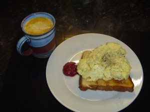 Scrambled Eggs on Toast