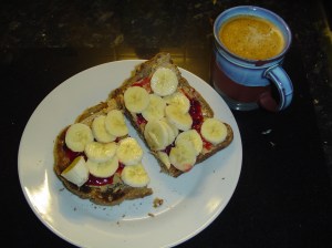 Toast, PB& J with Banana