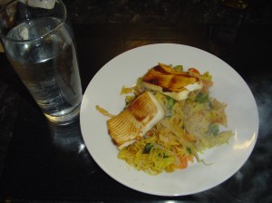 Dinner 14/1/10 Baked Tofu, Stir Fry Veg and Rice