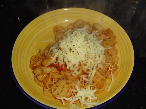 Tomato and Chili Pasta with Cheese