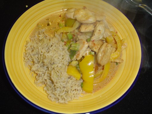 Red Thai Chicken Curry and Rice
