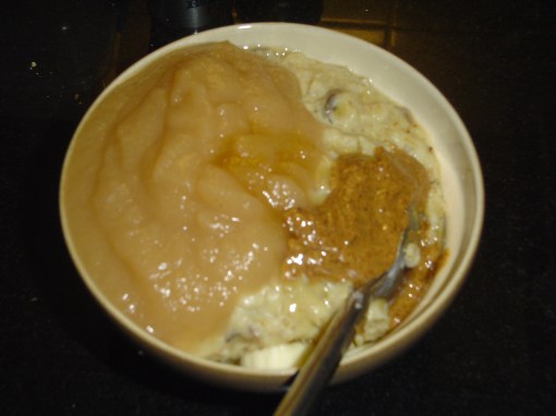 Porridge, Apple Puree and Banana