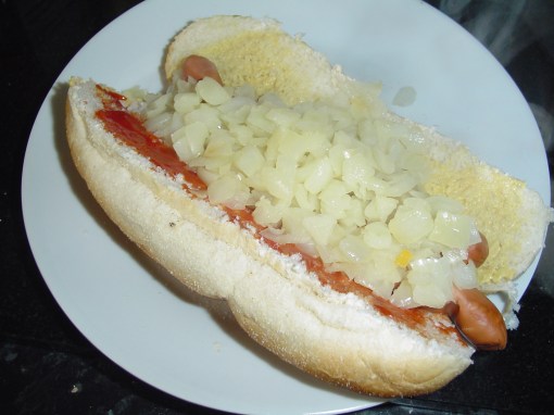 Quorn Hotdogs and Onions